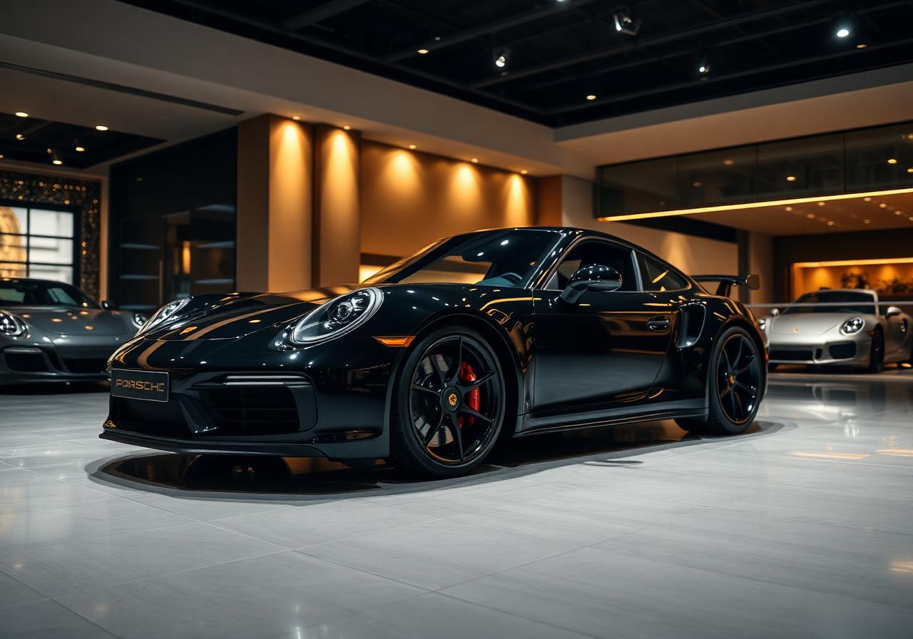 Showroom com Porsche 911